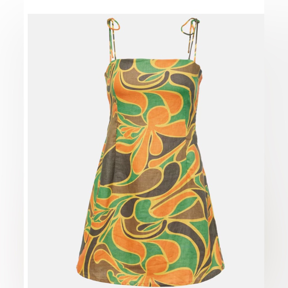 Faithfull Ysla Printed Linen Minidress